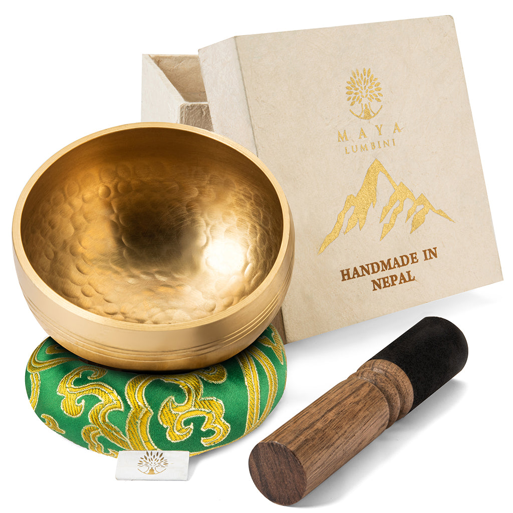 Tibetan Singing Bowl Set with Lokta Gift Box